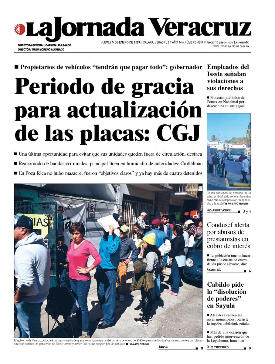 Portada 5 de enero de 2023 | La Jornada Veracruz